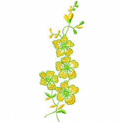 Flowers And Tree Embroidery Design 8
